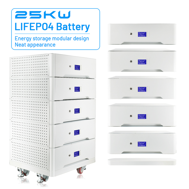 Stapelbarer 48-V-600-Ah-Akku, 30-kWh-Lifepo4-Akku, 51,2-V-Lithium-Akku