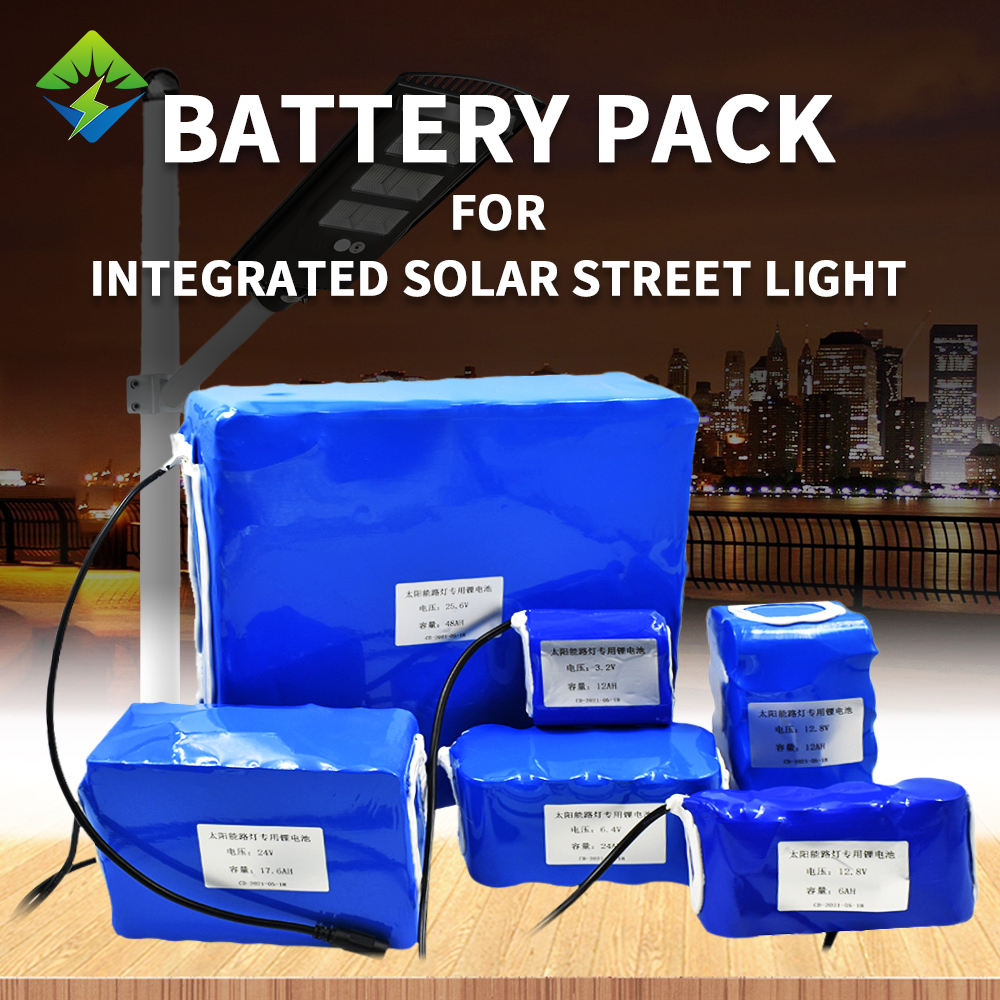 Wiederaufladbare 12 V 30 Ah integrierte Solar-Straßenlaterne, Lithium-Batterie, Eisen-Li-Ionen-Batterie