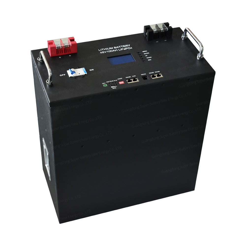 48 V 100 Ah Rack-Montagebatterie 5 kWh Solarbatterie – Lifepo4 Lithium-Ionen-LFP-wiederaufladbares netzunabhängiges Netzteil mit integriertem BMS-4u