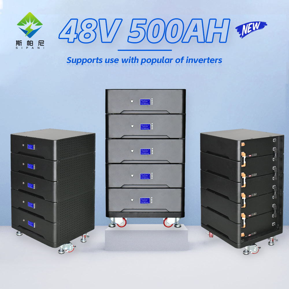 48-V-500-Ah-Lithiumbatterie, modulare gestapelte Solarenergie-Speicherbatterie, 24 kWh, 25 kWh, 51,2 V, stapelbare Lifepo4-Batterie für Privathaushalte