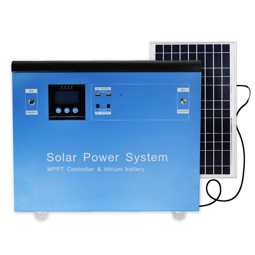 Mppt-Solargenerator, elektrisches tragbares Kraftwerk, Backup-Heim-Solarsystem für den Heimgebrauch, 1500 Watt, 110/220 VAC Ausgang