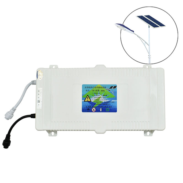 Lithium-Ionen-Akku LFP 12,8 V 60 Ah Lifepo4-Akku für Solarstraßenlaterne mit Solarregler